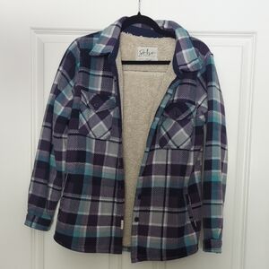 Soho Plaid Jacket - Purple, Blue, White